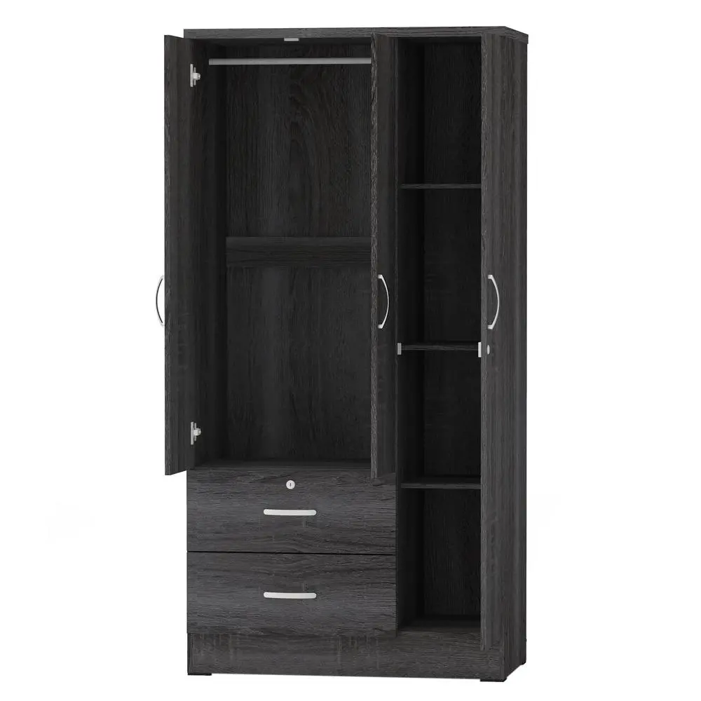 Better Home Products Symphony Wardrobe Armoire Closet with Two Drawers ...